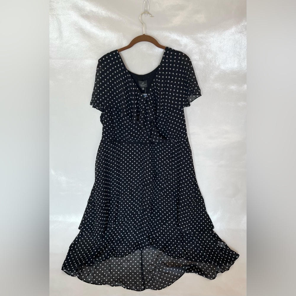 Chiffon Polka Dot Flutter Dress